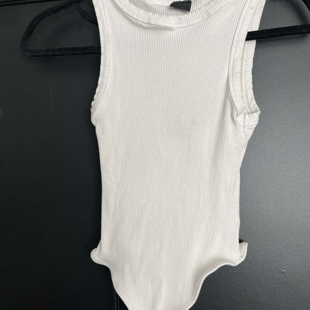 White Sleeveless One Piece